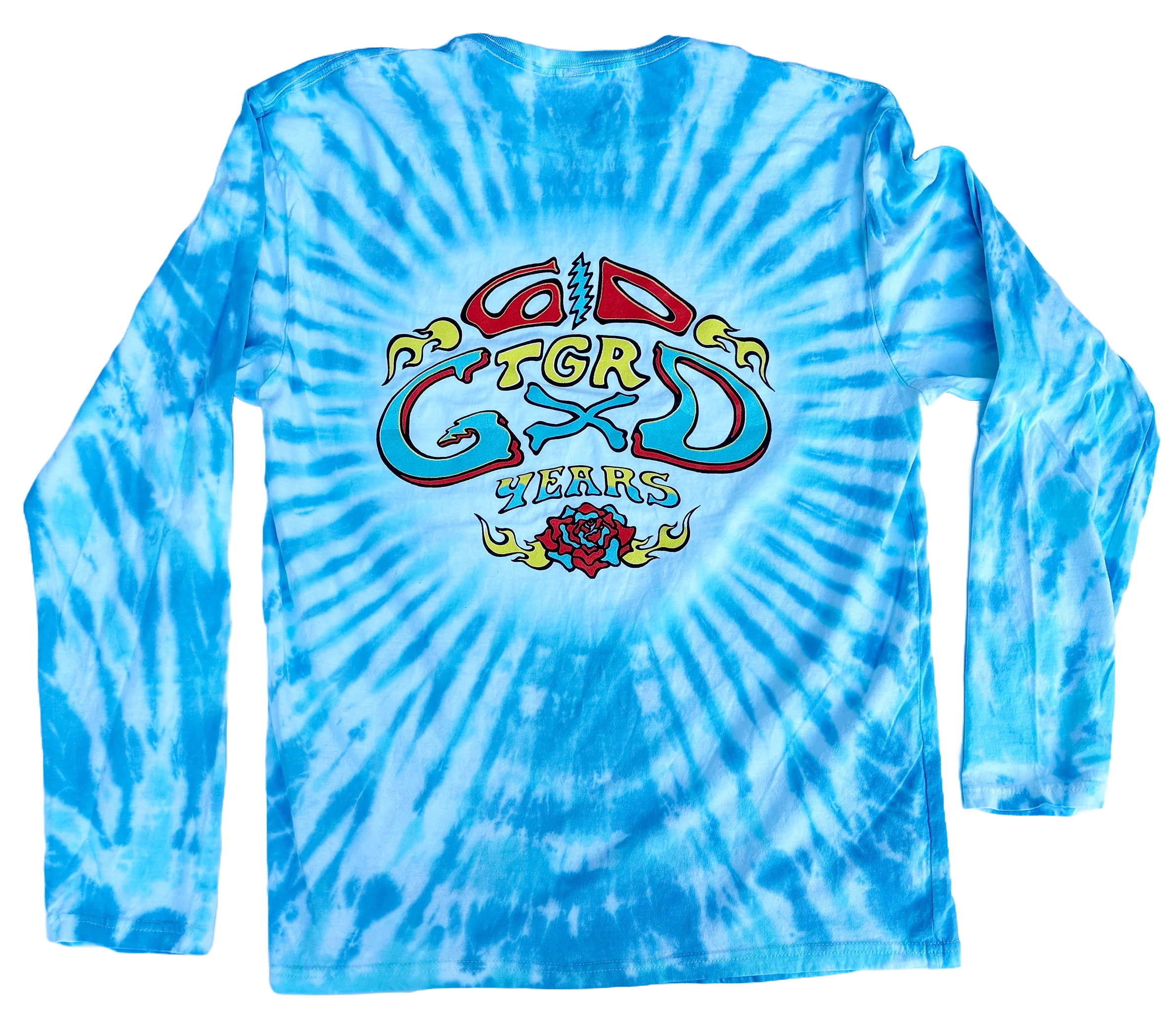 Grateful Dead 60th x Peter Forsythe Long Sleeve Tee - Blue Tie Dye
