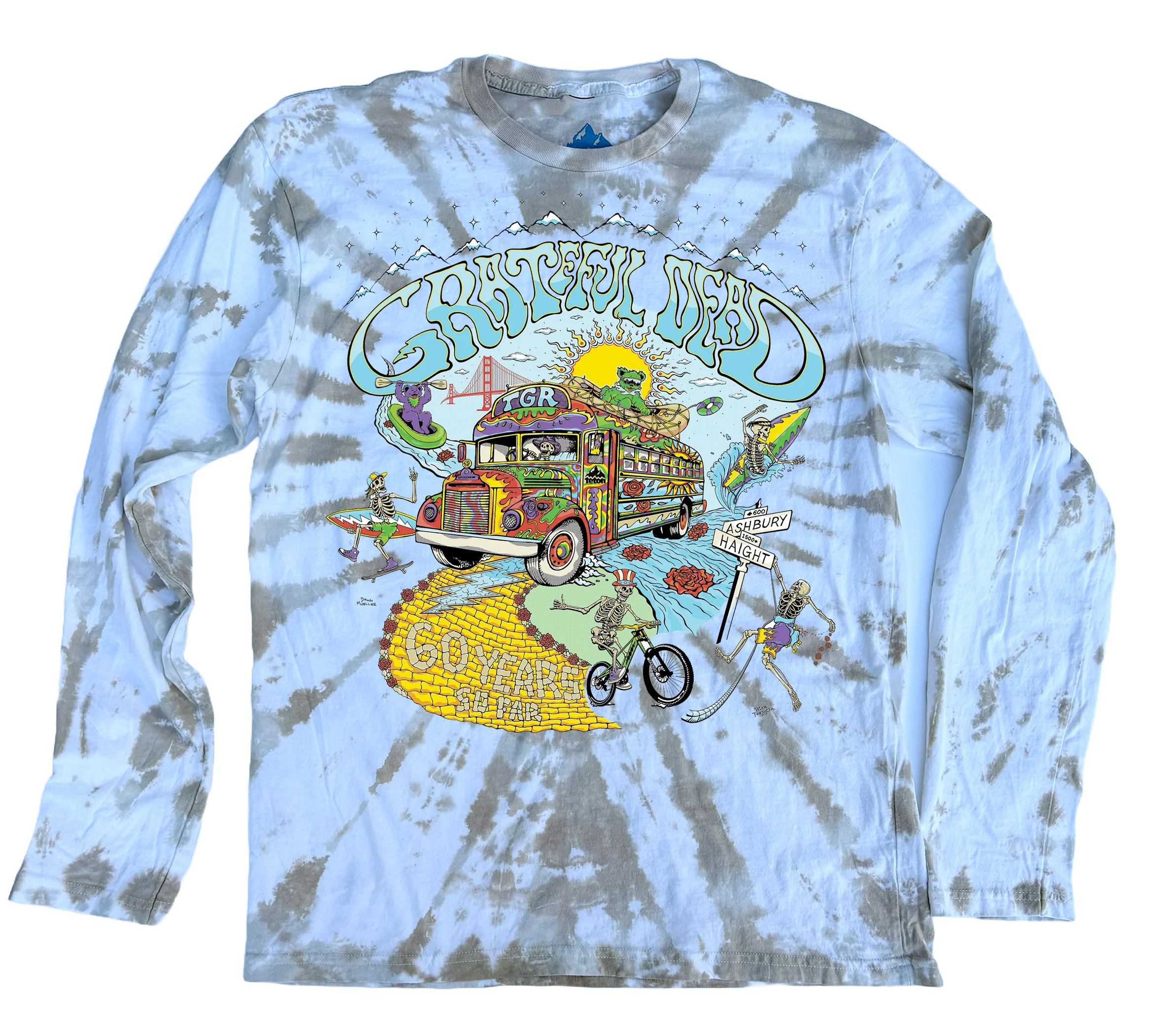 Grateful Dead 60th x Peter Forsythe Long Sleeve Tee - Khaki Tie Dye