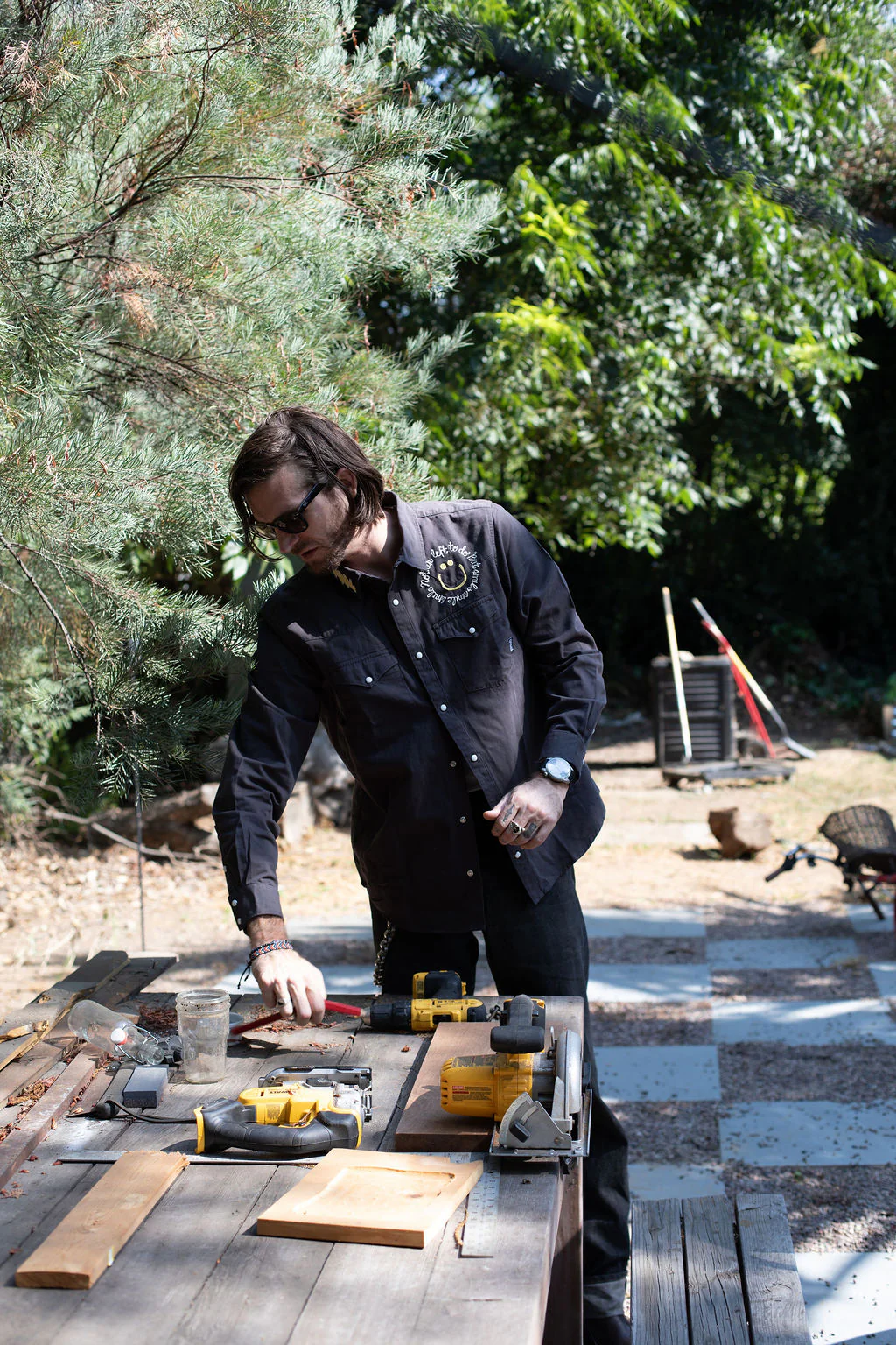 PS Chainstitch x Grateful Dead - Smile Embroidered Western Shirt